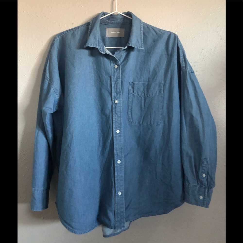 Everlane square denim button down